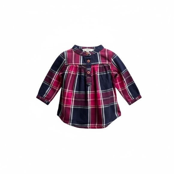 051 George Kids Plaid Button Down Shirt 0-3 Months - Picture 2 of 4